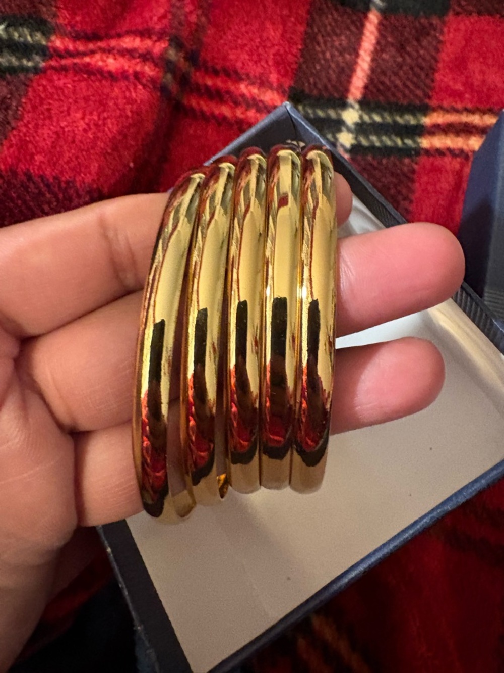Gold Tone Multi-Bangle Bracelet Set - Women Jewelry